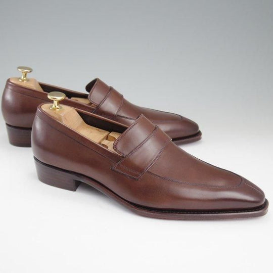 未使用★Perfetto/ペルフェット SIZE 7.5【グッドイヤーウェルテッド製法★ローファー/濃茶】スリッポン/カーフ/メンズ★l925