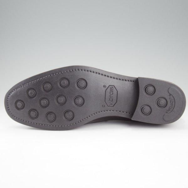未使用★ビナセーコー製 SIZE 7.5【(浅草)鞆ゑTG100同仕様★FENETRE/フネートル/プレーントゥ】カーフ/濃茶/メンズ★l926
