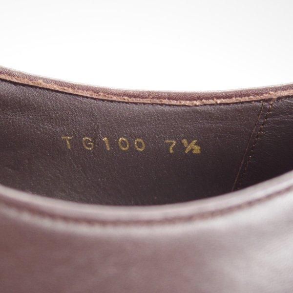 未使用★ビナセーコー製 SIZE 7.5【(浅草)鞆ゑTG100同仕様★FENETRE/フネートル/プレーントゥ】カーフ/濃茶/メンズ★l926