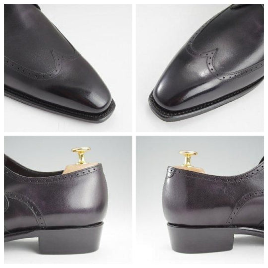 未使用★Perfetto/ペルフェット SIZE 7.5【グッドイヤーウェルテッド製法★モンクストラップ/黒】カーフ/メンズ★l927