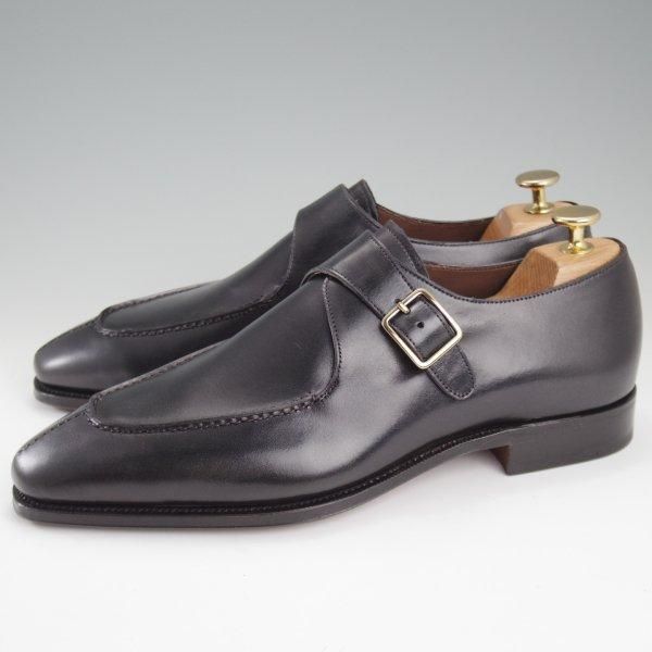 未使用★(スペイン製)カルミナ SIZE 7.5【定価￥88,000-★モンクストラップ/80694】BALITXラスト/カーフ/黒/メンズ/CARMINA★l928