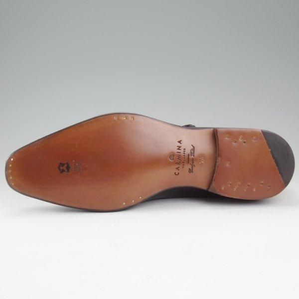 未使用★(スペイン製)カルミナ SIZE 7.5【定価￥88,000-★モンクストラップ/80694】BALITXラスト/カーフ/黒/メンズ/CARMINA★l928