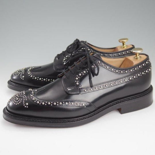 未使用★チャーチ 80F/UK8【現行定価20万円以上★GRAFTON MET/グラフトン/スタッズ】173ラスト/フルブローグ/黒/メンズ/Church's★l929