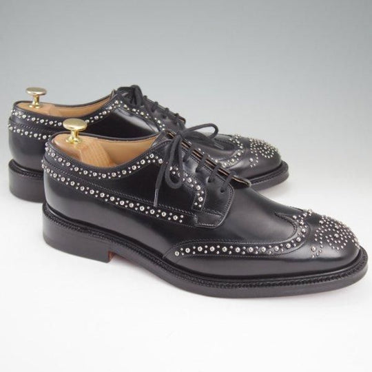 未使用★チャーチ 80F/UK8【現行定価20万円以上★GRAFTON MET/グラフトン/スタッズ】173ラスト/フルブローグ/黒/メンズ/Church's★l929