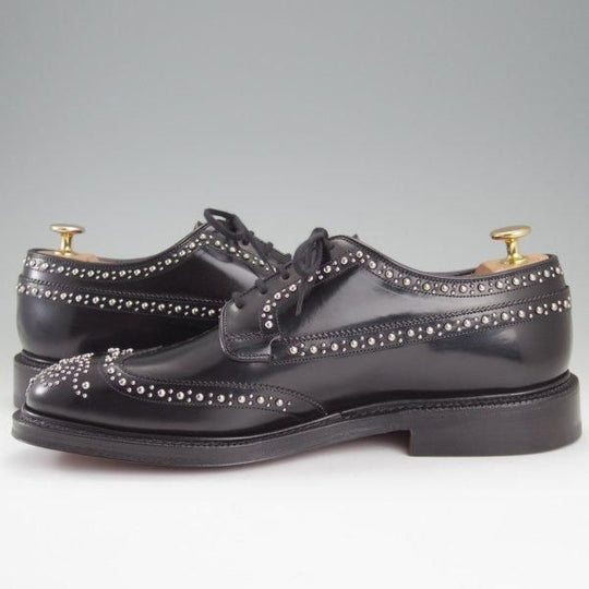 未使用★チャーチ 80F/UK8【現行定価20万円以上★GRAFTON MET/グラフトン/スタッズ】173ラスト/フルブローグ/黒/メンズ/Church's★l929