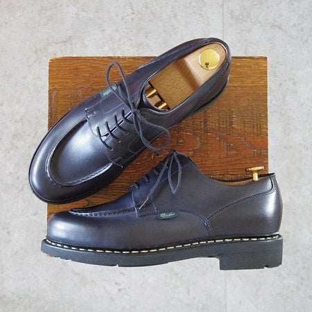 未使用★パラブーツ SIZE 6.5【定価￥96,800-★シャンボード/CHAMBORD】リスレザー/TEXソール/Uチップ/NUIT/紺/Paraboot★l931