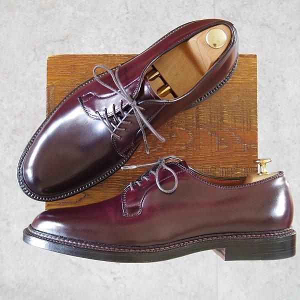 未使用★オールデン 10E【定価￥211,200-★コードバン仕様/990】バリーラスト/プレーントゥ/#8/バーガンディー/赤茶/メンズ/ALDEN★l932
