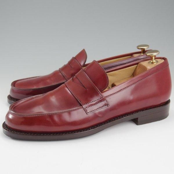 極美品★パラブーツ SIZE 6【定価17万円以上★コードバン仕様/ADONEY】アドニー/コインローファー/赤茶/メンズ/Paraboot★l934