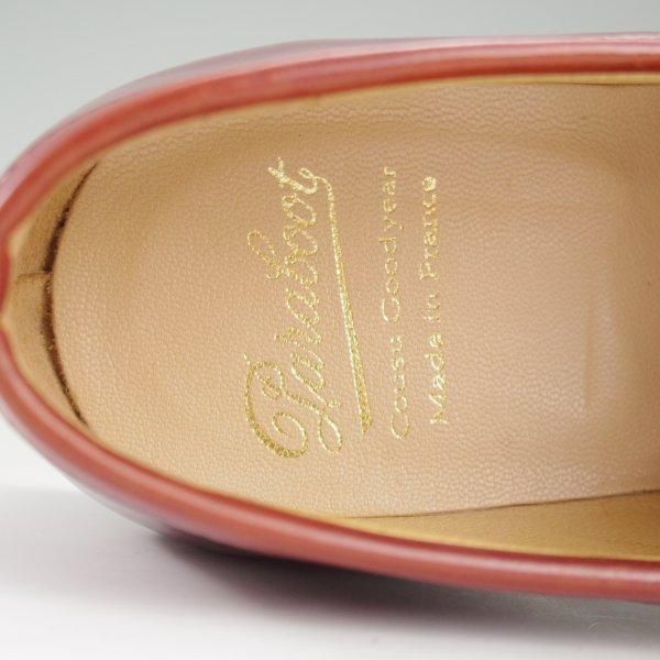 極美品★パラブーツ SIZE 6【定価17万円以上★コードバン仕様/ADONEY】アドニー/コインローファー/赤茶/メンズ/Paraboot★l934