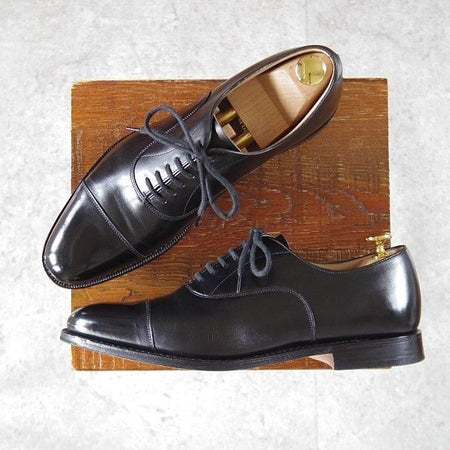 極美品★チャーチ 55F/UK5.5【定価￥160,600-★ストレートチップ/DUBAI】136ラスト/カーフ/黒/メンズ/Church's★l935