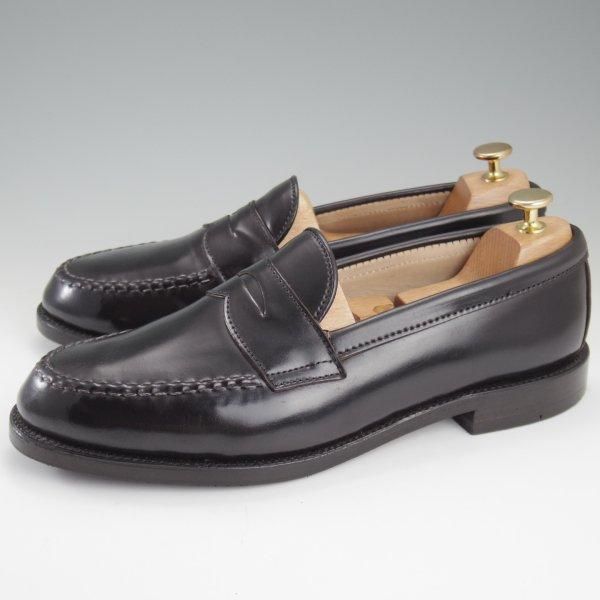 極美品★オールデン 9.5E【現行定価20万円以上★コードバン仕様/987】ヴァンラスト/バンラスト/コインローファー/黒/ALDEN★l937