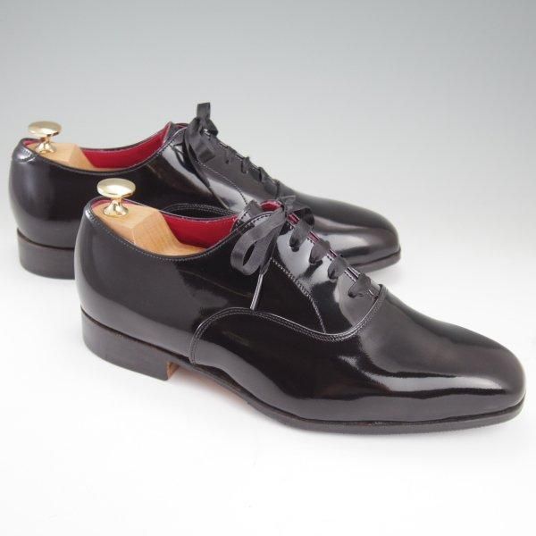 未使用★トリッカーズ SIZE 7【貴重★プレーントゥ/M6606/黒】パテントレザー/メンズ/Tricker's★l938