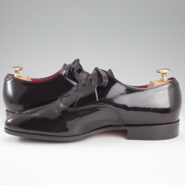 未使用★トリッカーズ SIZE 7【貴重★プレーントゥ/M6606/黒】パテントレザー/メンズ/Tricker's★l938