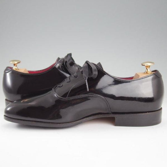 未使用★トリッカーズ SIZE 7【貴重★プレーントゥ/M6606/黒】パテントレザー/メンズ/Tricker's★l938