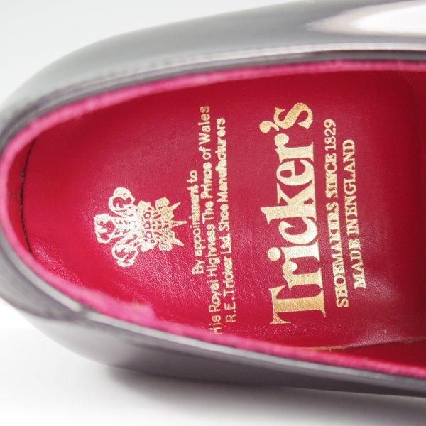 未使用★トリッカーズ SIZE 7【貴重★プレーントゥ/M6606/黒】パテントレザー/メンズ/Tricker's★l938