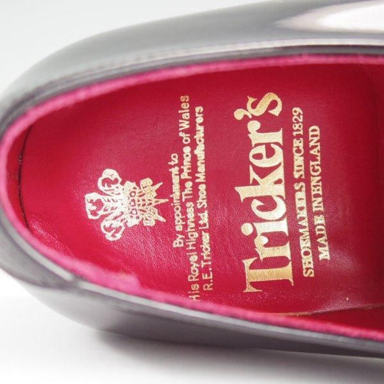 未使用★トリッカーズ SIZE 7【貴重★プレーントゥ/M6606/黒】パテントレザー/メンズ/Tricker's★l938