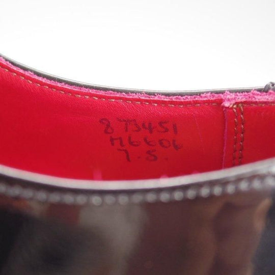 未使用★トリッカーズ SIZE 7【貴重★プレーントゥ/M6606/黒】パテントレザー/メンズ/Tricker's★l938