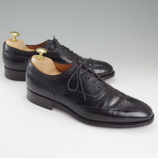 ★チャーチ UK5.5程度/60D【旧チャーチ★73ラスト/フルブローグ】3都市ロゴ/カーフ/黒/メンズ/Church's★l949