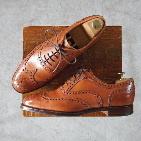 極上★(英)チーニー 6.5F【定価￥82,500-★ARTHUR 3/アーサー/125ラスト】フルブローグ/カーフ/DARK LEAF BURNISHED/茶/CHEANEY★l950