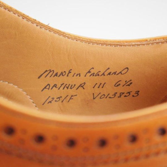 極上★(英)チーニー 6.5F【定価￥82,500-★ARTHUR 3/アーサー/125ラスト】フルブローグ/カーフ/DARK LEAF BURNISHED/茶/CHEANEY★l950