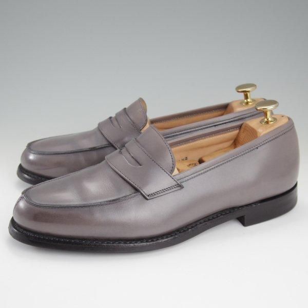 極上★クロケット&ジョーンズ 6.5E【定価￥88,000-★LINCOLN 2/CITYソール】376ラスト/コインローファー/カーフ/灰/Crockett&Jones★l951