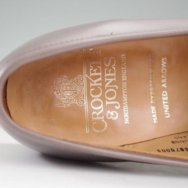 極上★クロケット&ジョーンズ 6.5E【定価￥88,000-★LINCOLN 2/CITYソール】376ラスト/コインローファー/カーフ/灰/Crockett&Jones★l951