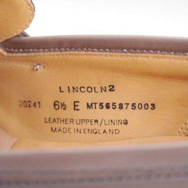 極上★クロケット&ジョーンズ 6.5E【定価￥88,000-★LINCOLN 2/CITYソール】376ラスト/コインローファー/カーフ/灰/Crockett&Jones★l951