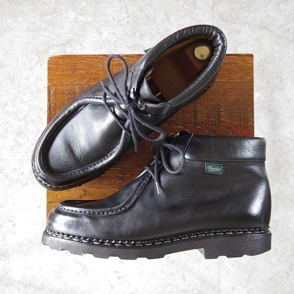 極上★パラブーツ SIZE 40.5【定価￥99,000-★MILLY/チロリアンブーツ】ミリー/カーフ/NOIR/黒/メンズ/Paraboot★l953