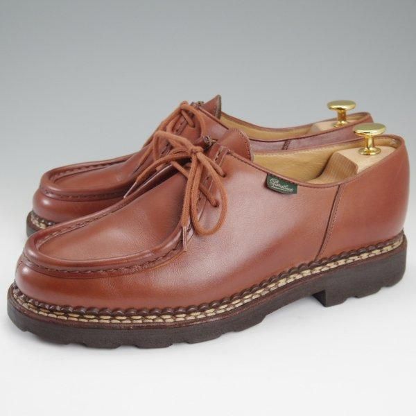 美品★パラブーツ SIZE 40.5【定価￥94,600-★ミカエル/MICHAEL】チロリアンシューズ/リスレザー/マロン/茶/メンズ/Paraboot★l954