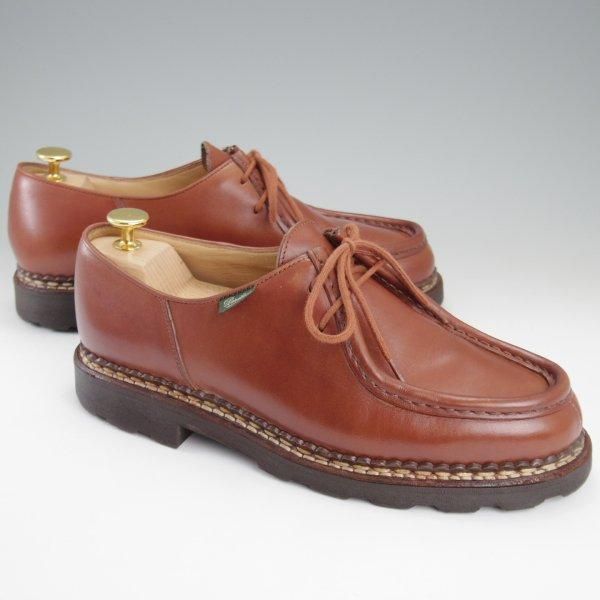 美品★パラブーツ SIZE 40.5【定価￥94,600-★ミカエル/MICHAEL】チロリアンシューズ/リスレザー/マロン/茶/メンズ/Paraboot★l954