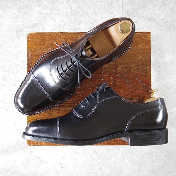 未使用★チャーチ 75F【貴重★旧チャーチ/125周年記念モデル/(独)カールフロイデンベルグ社のボックスカーフ】ALFRED/黒/Church's★l957