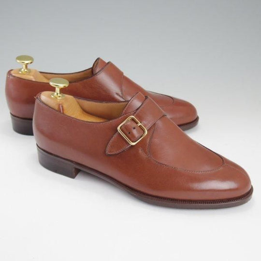 未使用★(伊)タニノクリスチー(レディース) SIZE 37【定価10万円以上★モンクストラップ/茶】カーフ/TANINO CRISCI★l958