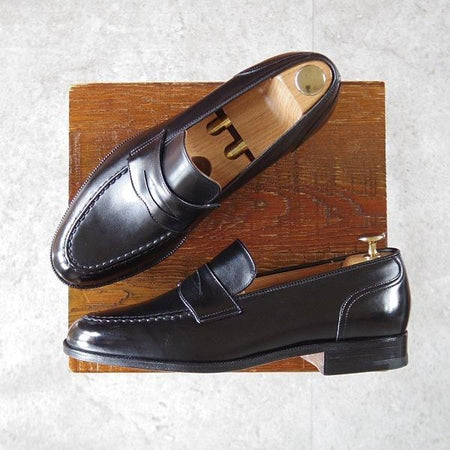 未使用★チャーチ 70F/UK7【デッドストック品★旧チャーチ/SALISBURY/93ラスト】ソールズベリー/コインローファー/黒/Church's★l959