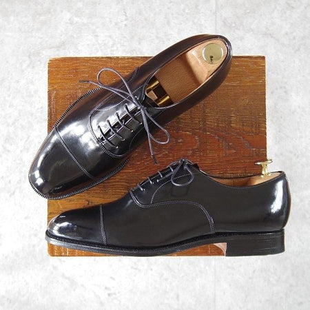 ★チャーチ 65E/UK6.5【旧チャーチ★73ラスト/コンサル同仕様/BALMORAL】ブックバインダーカーフ/ストレートチップ/黒/Church's★l964