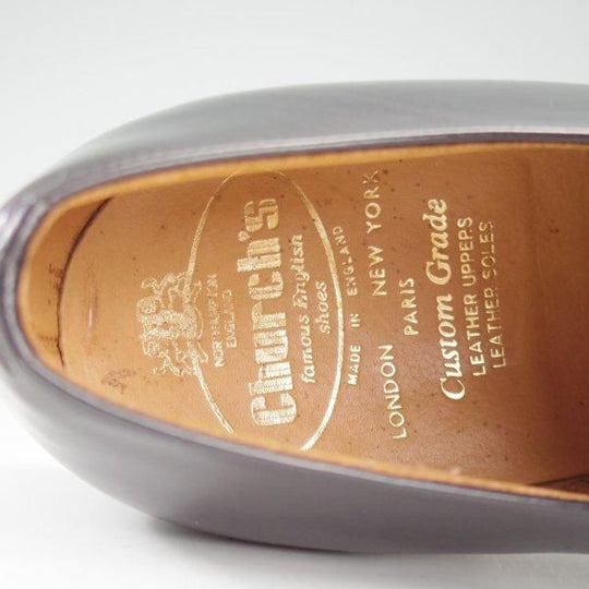 ★チャーチ 65E/UK6.5【旧チャーチ★73ラスト/コンサル同仕様/BALMORAL】ブックバインダーカーフ/ストレートチップ/黒/Church's★l964