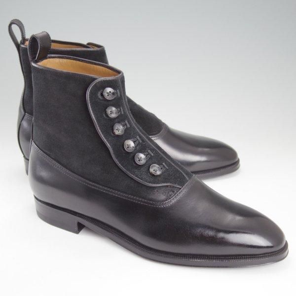 未使用★(伊製)Le Yucca's/レユッカス(レディース) SIZE 38【定価￥157,300-★エンツォ・ボナフェ製/ボタンブーツ】黒★l966