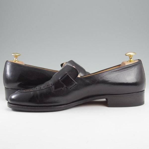 極上★(伊)タニノクリスチー SIZE 9【定価15万円以上★バタフライローファー/黒】スリッポン/カーフ/メンズ/TANINO CRISCI★l967