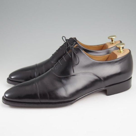 極美品★(伊)エンツォ・ボナフェ SIZE 10【定価￥148,500-★ストレートチップ/03458】カーフ/黒/メンズ/Enzo Bonafe★l969