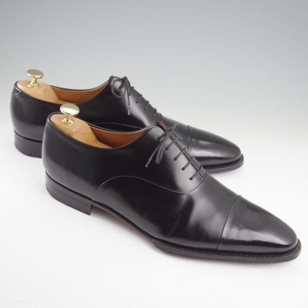 極美品★(伊)エンツォ・ボナフェ SIZE 10【定価￥148,500-★ストレートチップ/03458】カーフ/黒/メンズ/Enzo Bonafe★l969