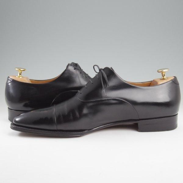 極美品★(伊)エンツォ・ボナフェ SIZE 10【定価￥148,500-★ストレートチップ/03458】カーフ/黒/メンズ/Enzo Bonafe★l969