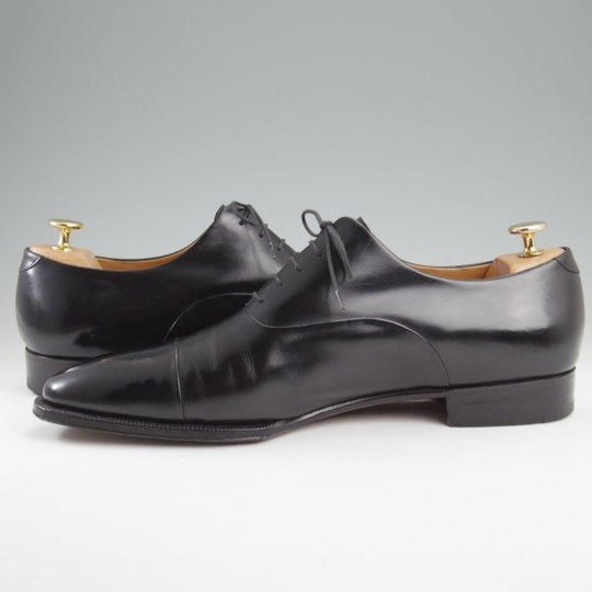 極美品★(伊)エンツォ・ボナフェ SIZE 10【定価￥148,500-★ストレートチップ/03458】カーフ/黒/メンズ/Enzo Bonafe★l969