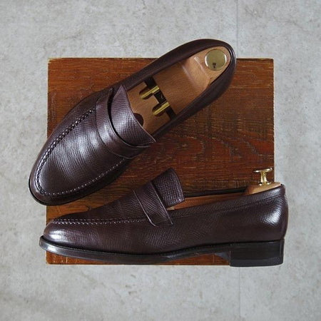 極上★(金沢)KOKON/ココン SIZE 6【オーダー価￥95,700〜★ユタカーフ仕様/ローファー/418】KO-1ラスト/濃茶/スリッポン/メンズ★l973