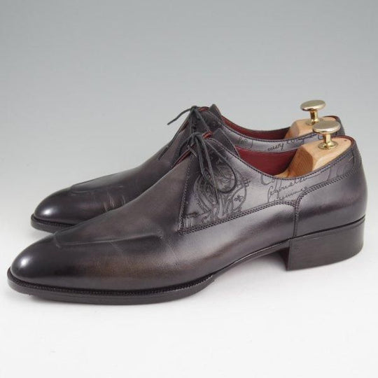 極美品★(仏)ベルルッティ SIZE 6.5【オーダー価格100万円〜★ビスポーク品/シュール・ムジュール/カリグラフィ】ツリー付/Berluti★l976