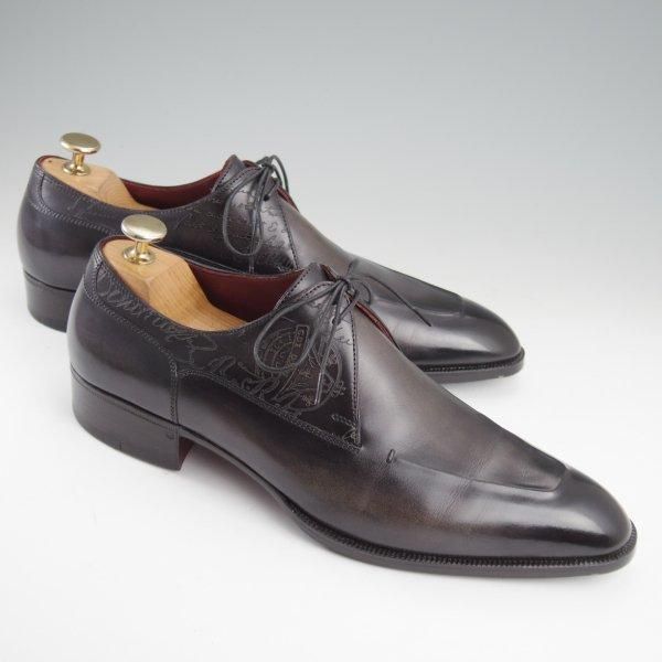 極美品★(仏)ベルルッティ SIZE 6.5【オーダー価格100万円〜★ビスポーク品/シュール・ムジュール/カリグラフィ】ツリー付/Berluti★l976