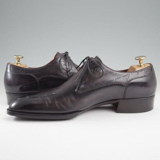 極美品★(仏)ベルルッティ SIZE 6.5【オーダー価格100万円〜★ビスポーク品/シュール・ムジュール/カリグラフィ】ツリー付/Berluti★l976