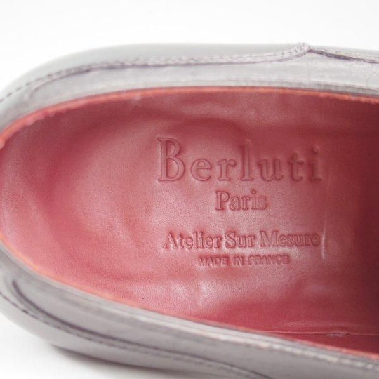 極美品★(仏)ベルルッティ SIZE 6.5【オーダー価格100万円〜★ビスポーク品/シュール・ムジュール/カリグラフィ】ツリー付/Berluti★l976