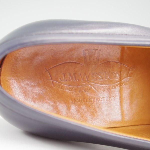 美品★J.M.ウエストン 4.5D【定価￥151,800-★180/コインローファー】41ラスト/カーフ/紺/メンズ/Weston/ウェストン★l977