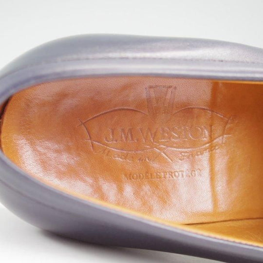 美品★J.M.ウエストン 4.5D【定価￥151,800-★180/コインローファー】41ラスト/カーフ/紺/メンズ/Weston/ウェストン★l977