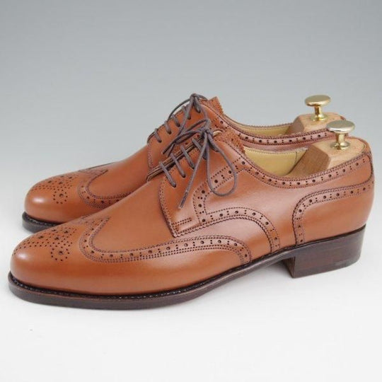 未使用★(東欧)VASS/ヴァーシュ SIZE 41【モデル定価￥159,500-★純正シューツリー付/Budapest/P2ラスト】フルブローグ/茶★l980
