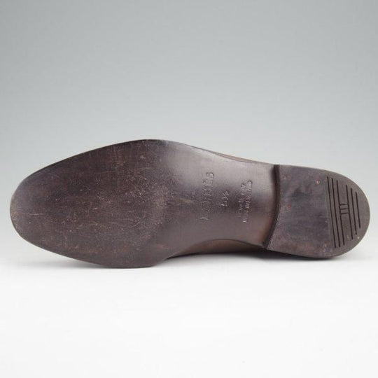 極美品★ジョンロブ SIZE 5.5【貴重★エルメス別注/HERMES/ミュージアムカーフ】HENRI/H513ラスト/ローファー/灰茶/JOHN LOBB★l982